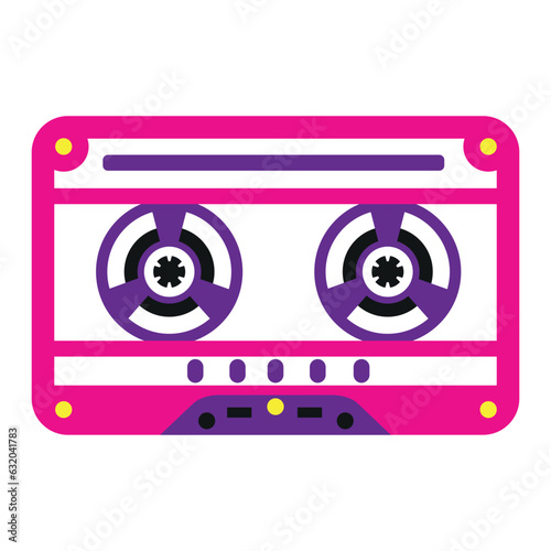 Tape Cassette 90's Elements Vector Art