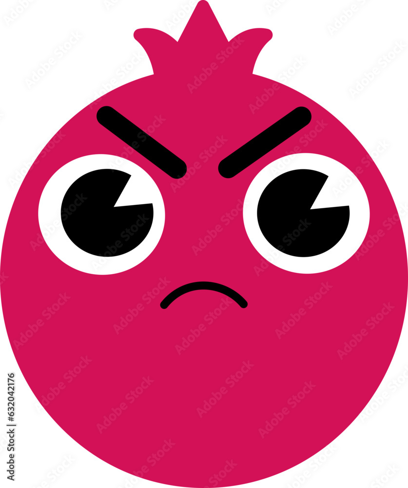 Pomegranate Face Angry Pomegranate Face Angry