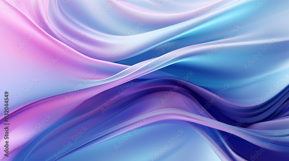 Obraz premium abstract blue and purple smooth wave cloth background for graphic design decoration. generative AI