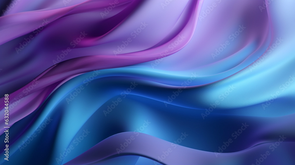 abstract blue and purple smooth wave cloth background for graphic design decoration