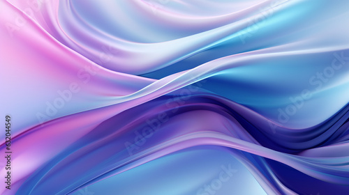 abstract blue and purple smooth wave cloth background for graphic design decoration. generative AI