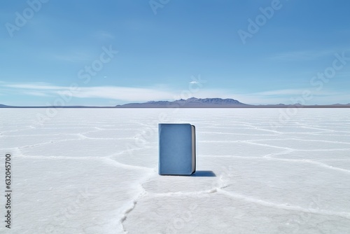 Mockup libro azul aislado, mockup agenda aislada photo