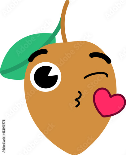 Sapodilla Face Wink Kiss