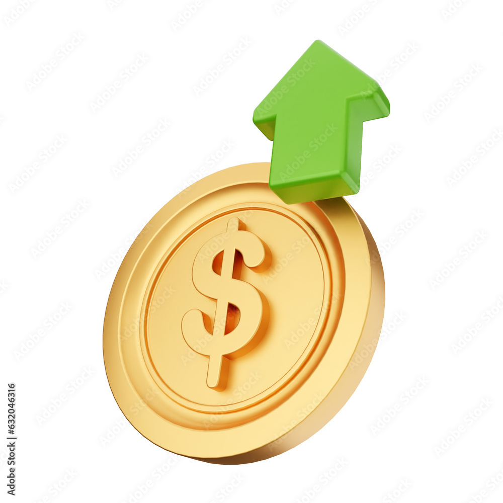 Obraz premium 3d coin money dollar yen euro
