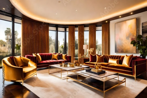 modern living room with fireplace © Hamza