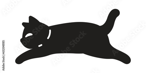 cat vector black kitten icon running jumping calico neko pet breed doodle cartoon character symbol stamp tattoo scarf illustration isolated design