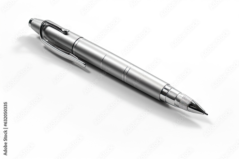 Elegant Ballpoint Pen on White Background Elegant Ballpoint Pen on White Background