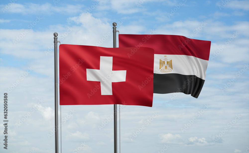 Egypt and Switzerland flag