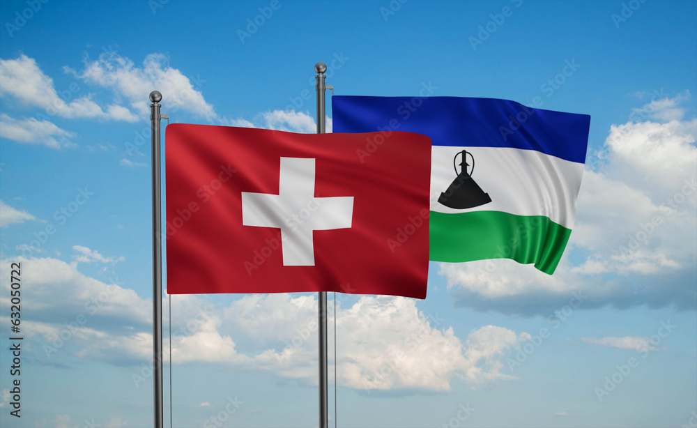 Lesotho and Switzerland flag