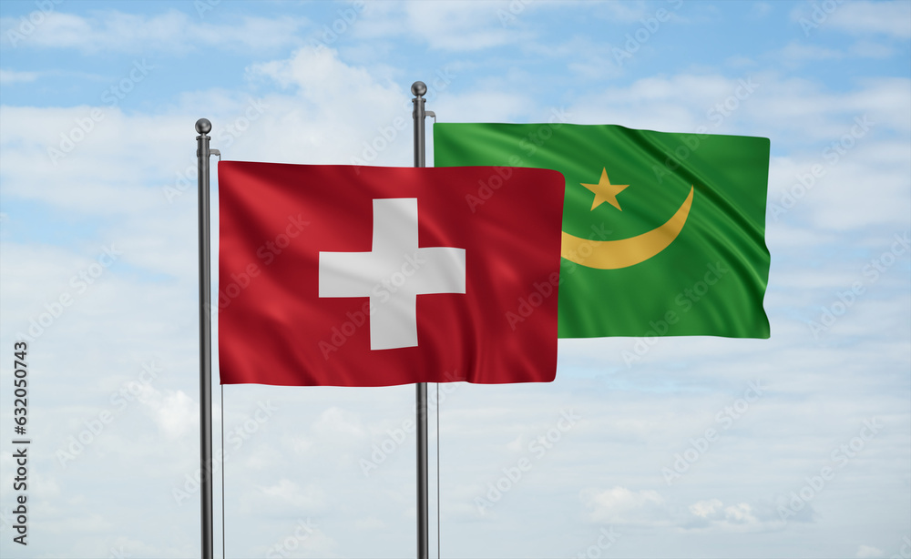 Mauritania and Switzerland flag