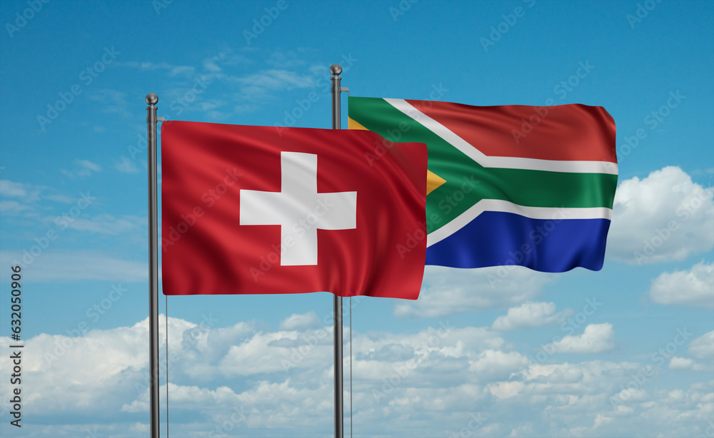 South Africa and Switzerland flag