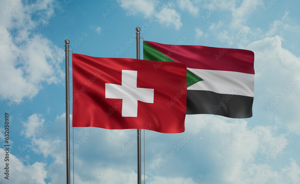 Sudan and Switzerland flag