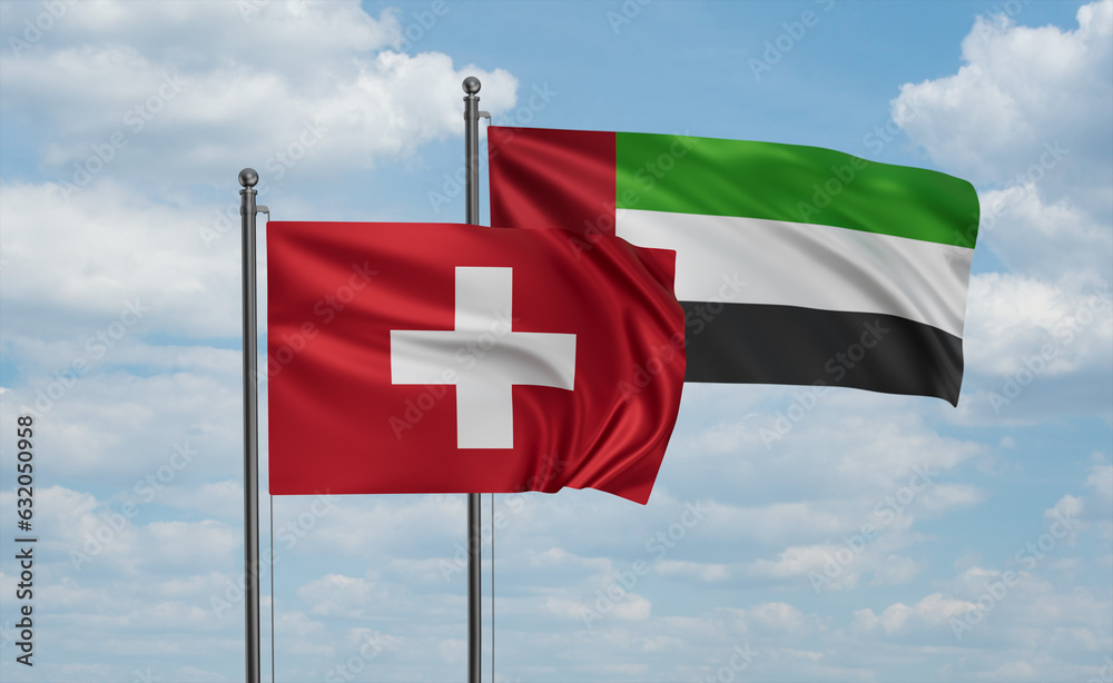 UAE and Switzerland flag
