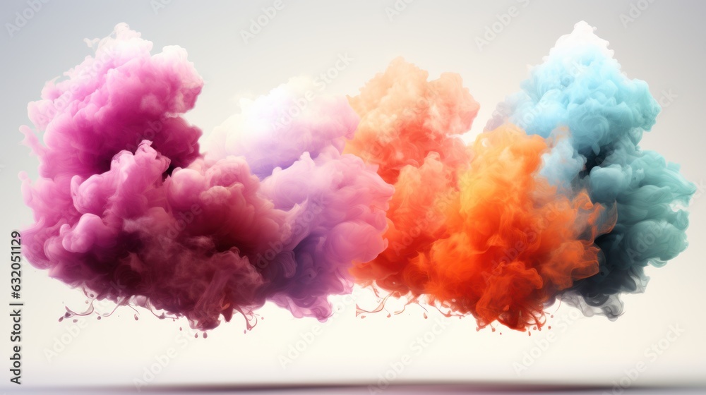 Set colorful cloud explosion game effect Isolated smoke element of gas explosion Set colorful cloud explosion game effect Isolated smoke element of gas explosion