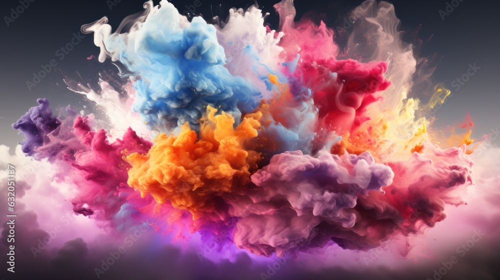 Set colorful cloud explosion game effect Isolated smoke element of gas explosion Set colorful cloud explosion game effect Isolated smoke element of gas explosion