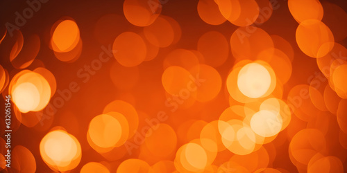 abstract blurred orange lights in the night, background