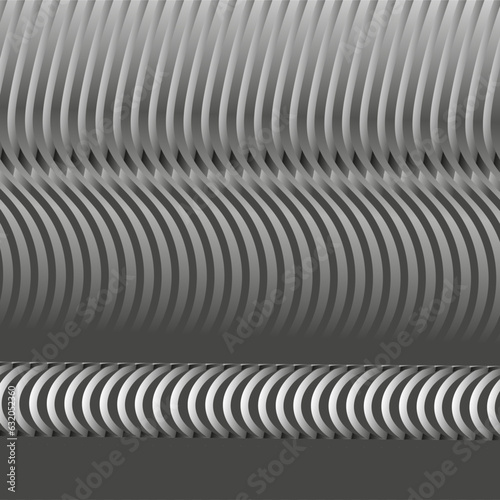 Texture with curved ribbed shapes