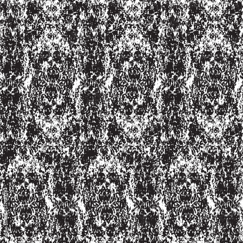Grunge Black And White Urban Vector Texture Template. Dark Messy Dust Overlay Distress Background. Easy To Create Abstract Dotted, Scratched, Vintage Effect With Noise And Grain. Aging Design Element