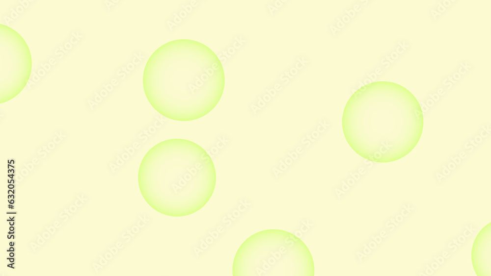 Yellow Flying Bubbles Dance Across a light yellow Backdrop, Creating an Airy and Playful Scene. Abstract illustration.