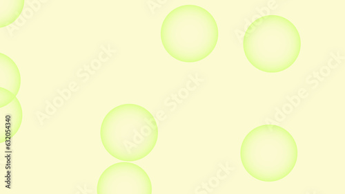 Yellow Flying Bubbles Dance Across a light yellow Backdrop, Creating an Airy and Playful Scene. Abstract illustration.