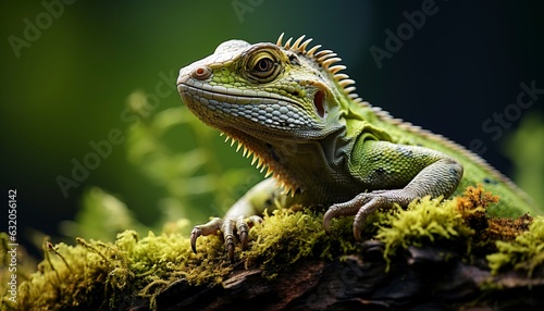 green lizard on a tree © Isidro