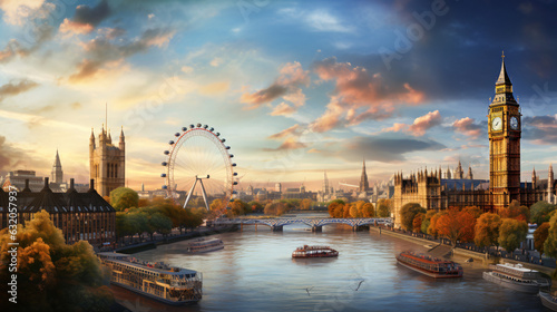 London city Beautiful Panorama view photo