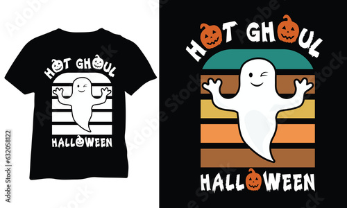 Hot Ghoul Halloween Shirt Hot Ghoul eps Peace Ghost Vector Spooky Vibes Halloween shirt eps vector design