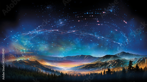 Digital Galaxy: A Cosmic Scene of Internet Signals and Data Streams  © Наталья Евтехова