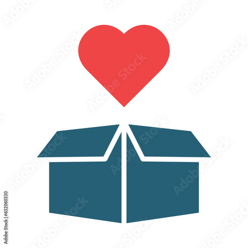 Package Glyph Two Color Icon Design