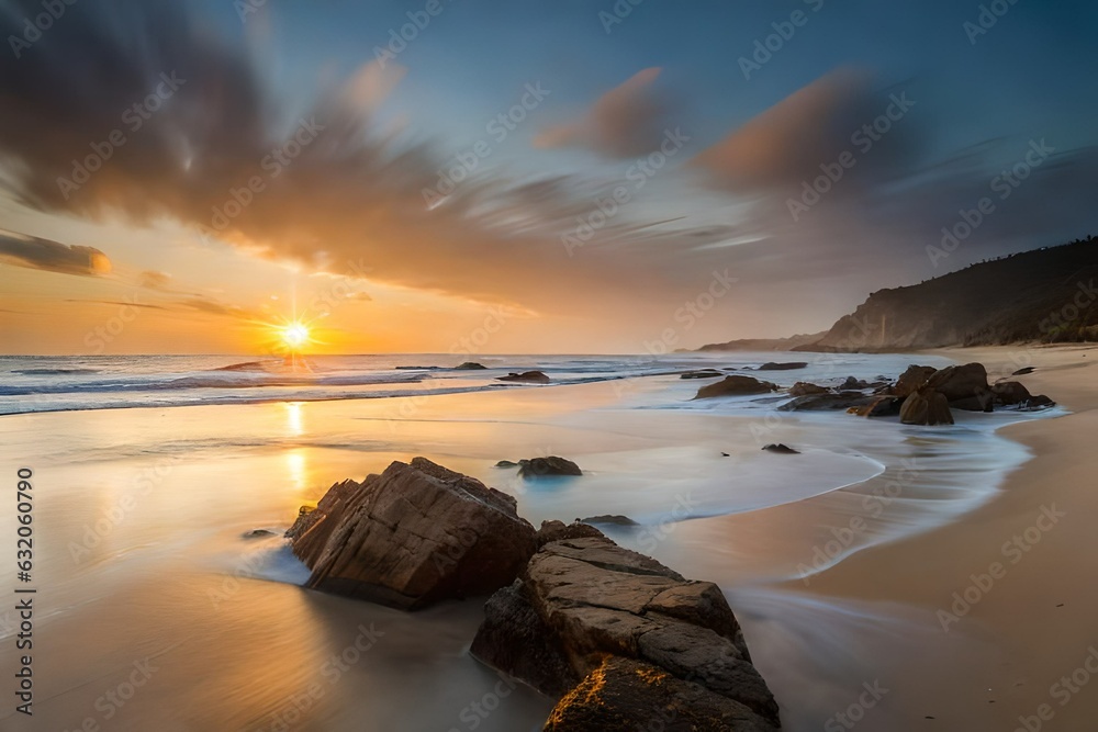 sunset on the beach