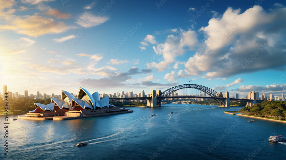 Naklejka premium Sydney city Beautiful Panorama view