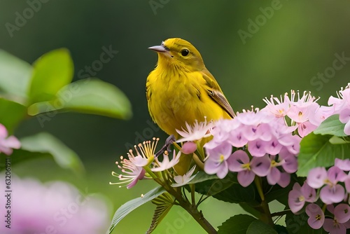 bird on a flower © Sajawal
