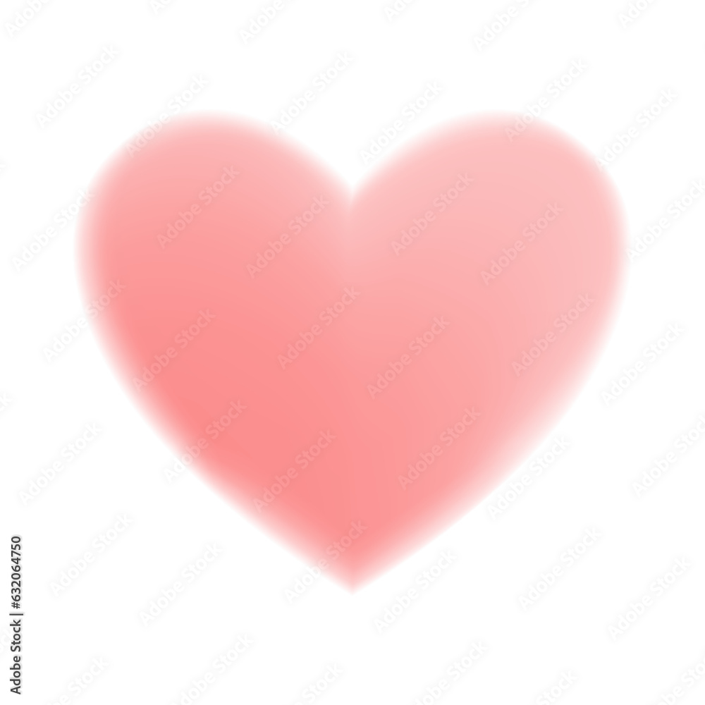 Vector red heart vector icon isolated on the white background