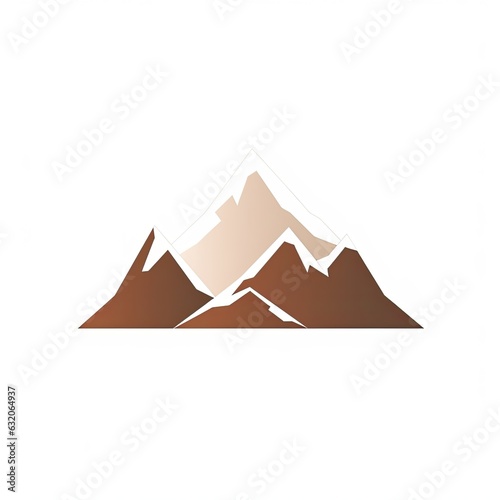 simplistic logo with snow covered mountain peaks - created using generative AI tools