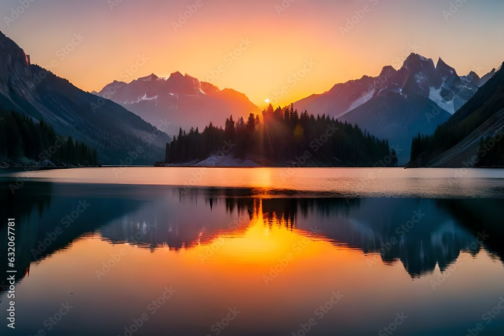 mountain, sunset, mountains, landscape, sky, nature, clouds, sunrise, sun, cloud, fog, snow, morning, dawn, view, evening, mist, sea, water, travel, 