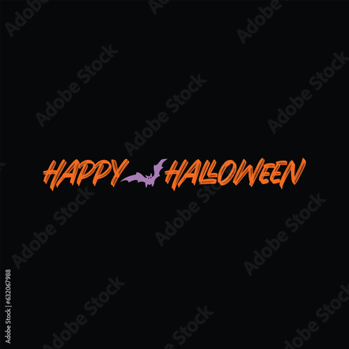 Happy Halloween vector lettering. Holiday lettering for banner. Happy Halloween poster, greeting card, party invitation. Vector illustration.