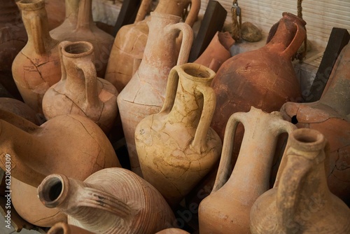 Ancient jugs and amphorae from Ancient Greece.