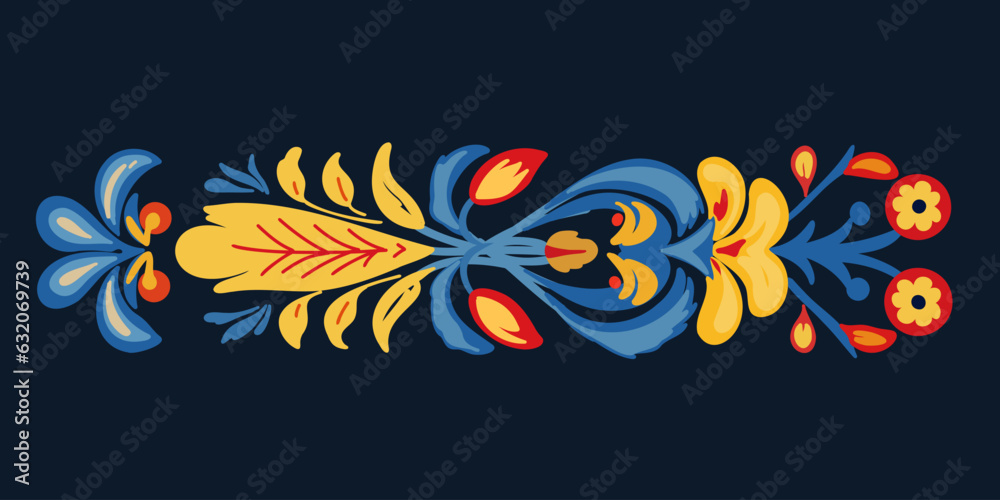 Artistic element in Ukrainian style, vector illustration Artistic element in Ukrainian style, vector illustration