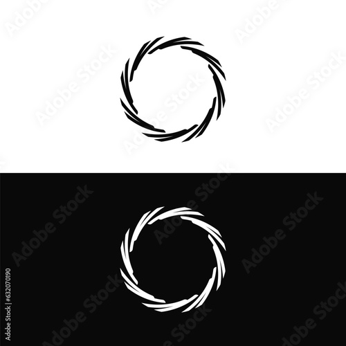 Round circular banner frames, borders . Circle vector logo