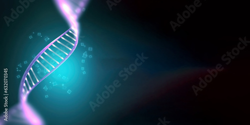Human structure of DNA, researches of chromosomes. AI generated.