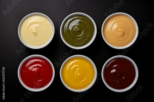 Different sauces. Generate Ai