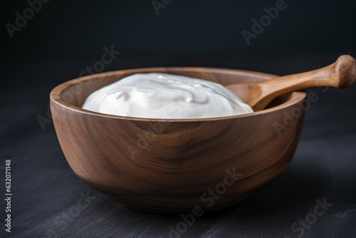 Sour cream bowl. Generate Ai