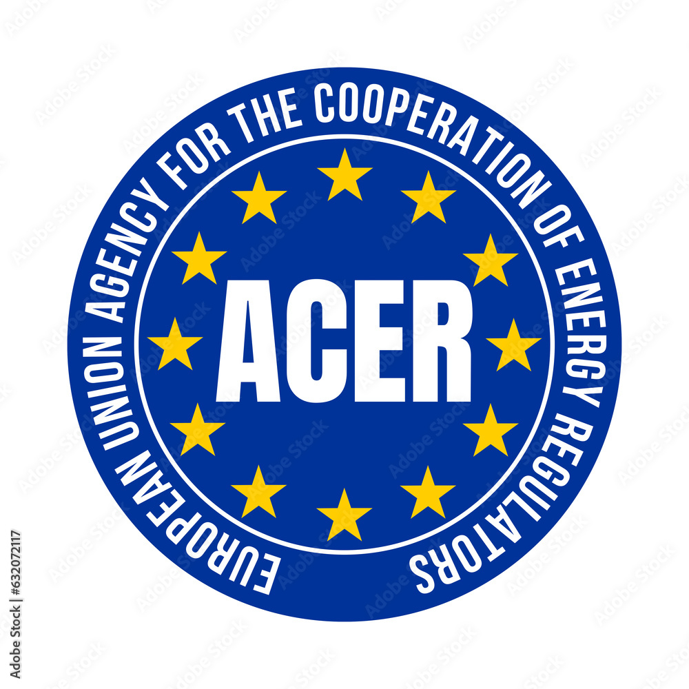 ACER European Union agency for the cooperation of energy regulators symbol ACER European Union agency for the cooperation of energy regulators symbol
