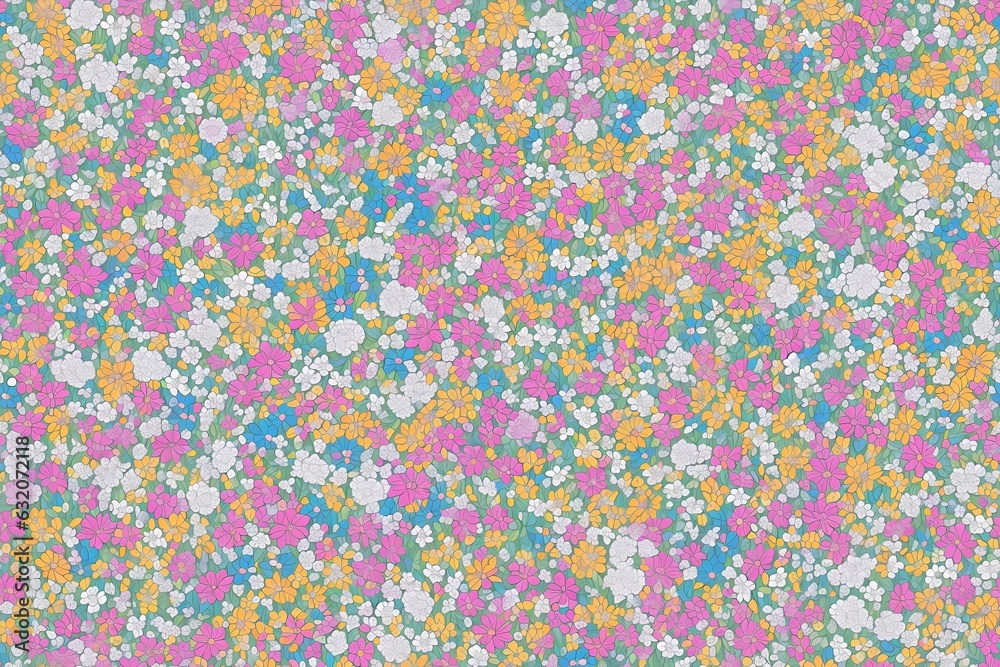 Spring flowers background. AI generated illustration Spring flowers background. AI generated illustration