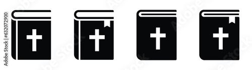 Bible book icon, vector illustration