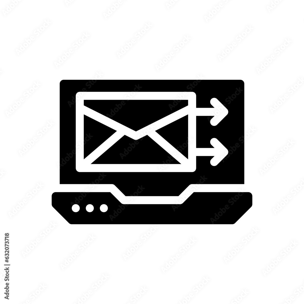 send message glyph icon
