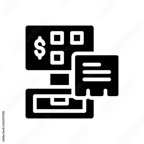 cashier machine glyph icon