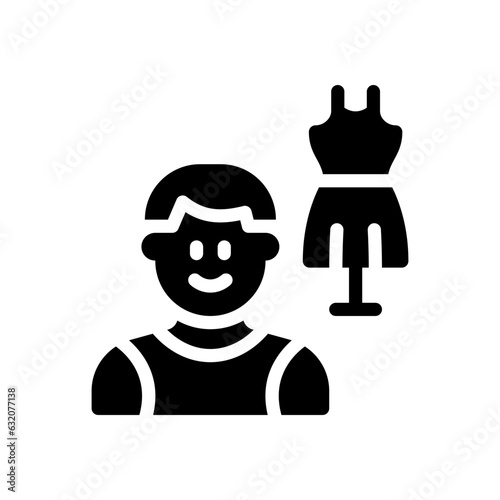fashion designer glyph icon