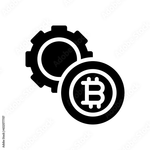 digital money glyph icon