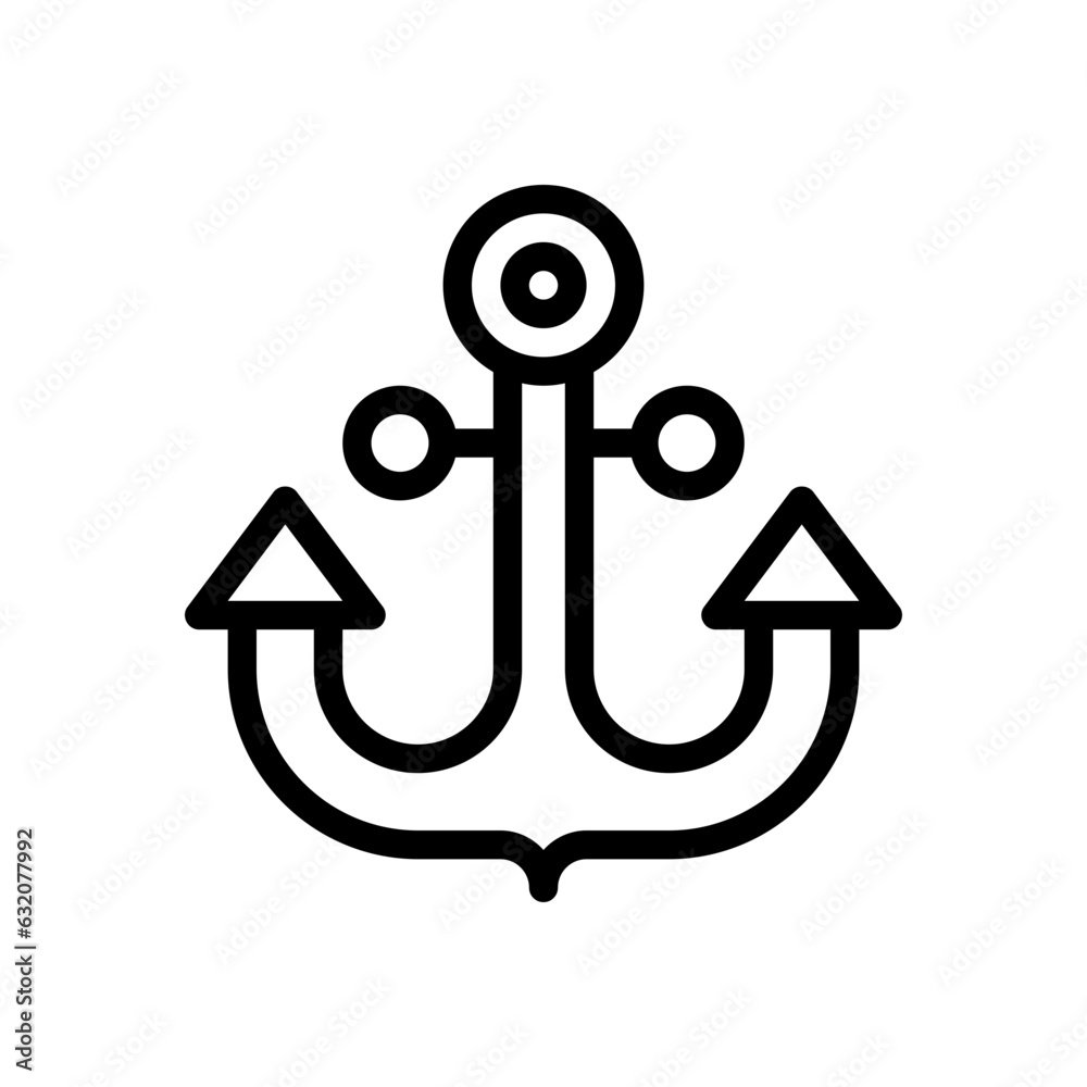 anchor line icon anchor line icon